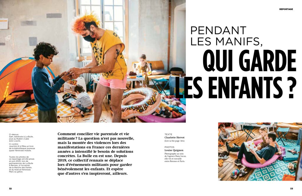 Pages 1 et 2 de l'article sur la Bulle dans la revue La Déferlante